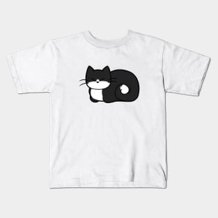 Black n White Cat Kids T-Shirt